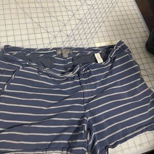 Eddie Bauer Blue Striped Women's Shorts